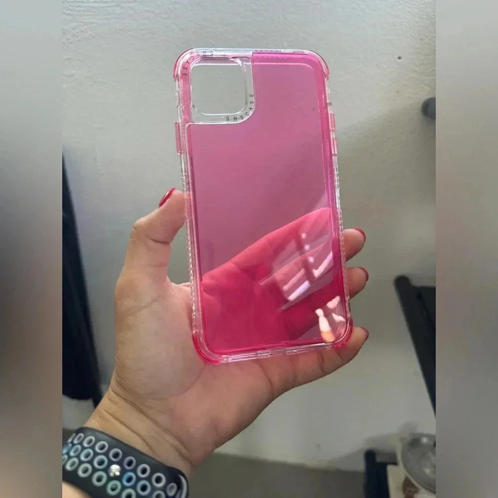 iPhone 11 Pro Max Pink Clear Protective Case - Picture 1 of 8